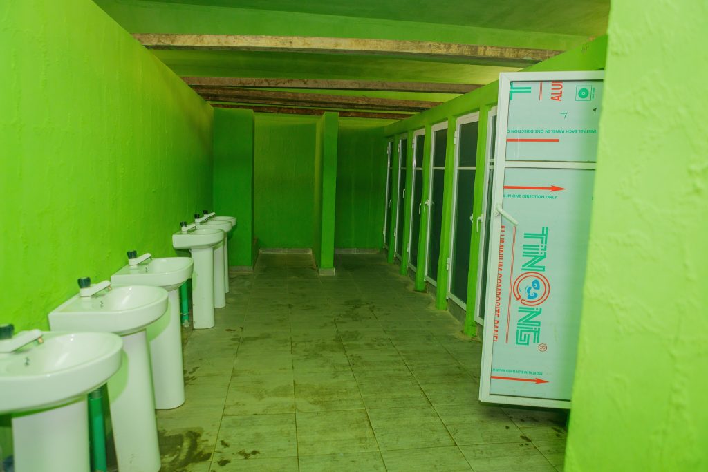 Block of toilet refurbished by Union Bank for Ansar-Ud-Deen Primary School, Lagos, in Employee Volunteering Project.